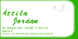 attila jordan business card